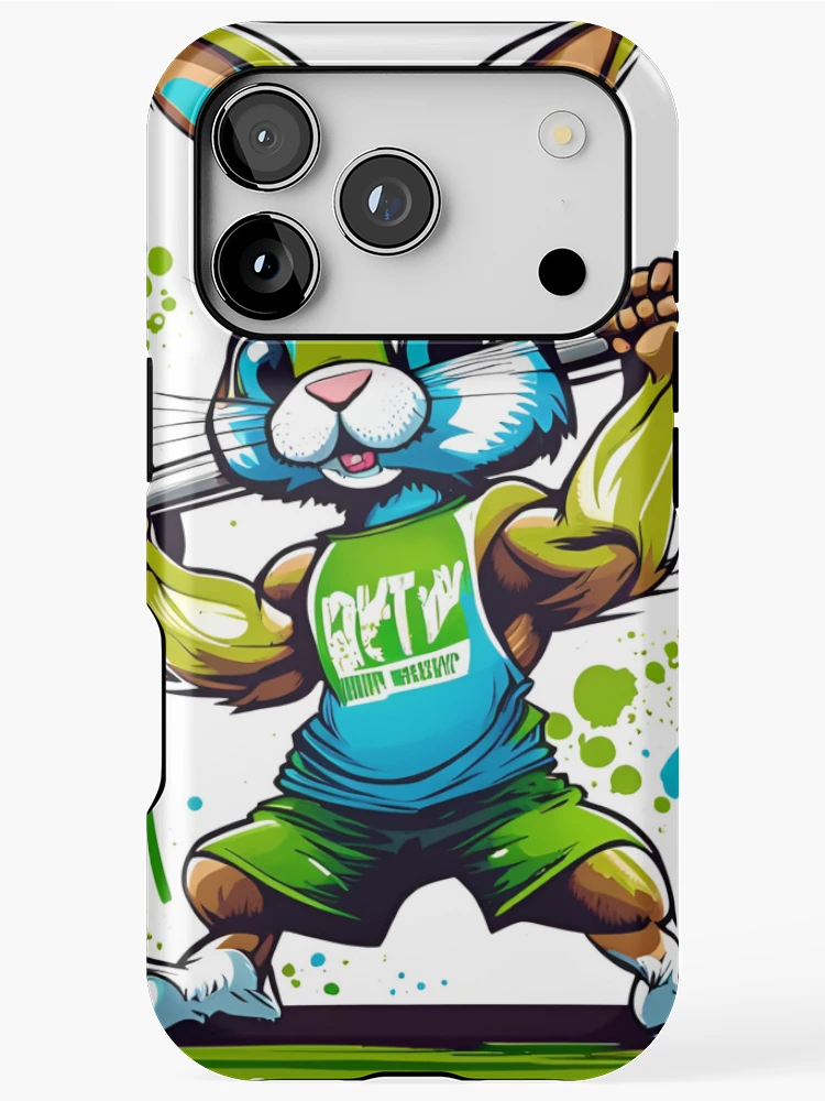 Thumbnail 1 of 4, iPhone Case, Workout Rabbit designed and sold by StuART Creations.