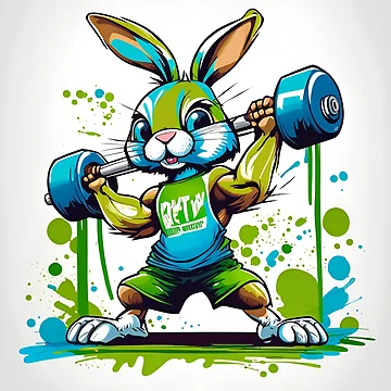Artwork thumbnail, Workout Rabbit by StuART Creations