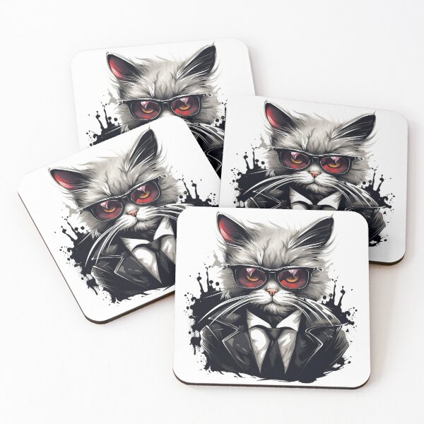 Item preview, Evil Genius Cat in a Suit Funny Design designed and sold by ShepherdsPieMan.