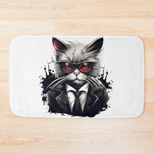 Item preview, Evil Genius Cat in a Suit Funny Design designed and sold by ShepherdsPieMan.