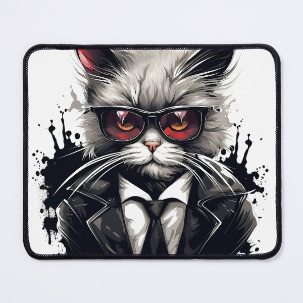Item preview, Evil Genius Cat in a Suit Funny Design designed and sold by ShepherdsPieMan.