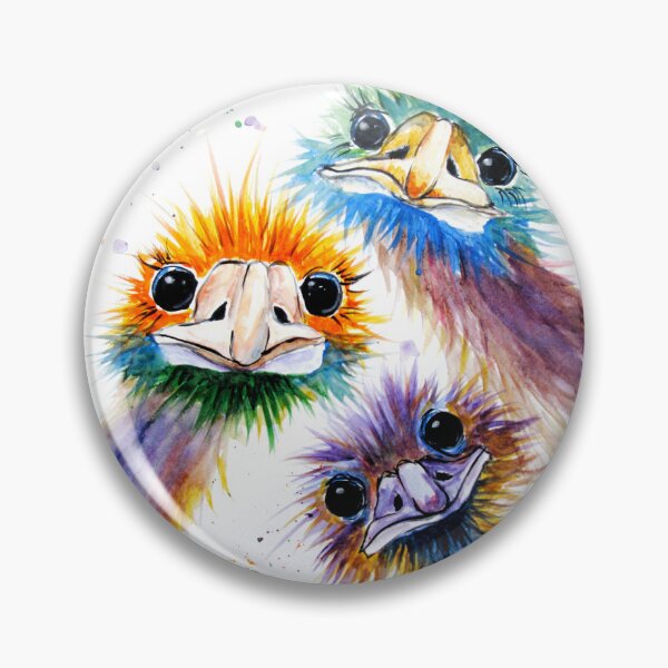Artikelvorschau, Funky Emu Bird Trio entworfen und verkauft von Marjansart.
