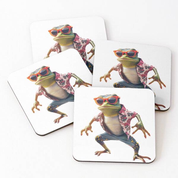 Item preview, Funny frog wearing in colorful summer cloth and sunsglasses designed and sold by Dreamtodream.