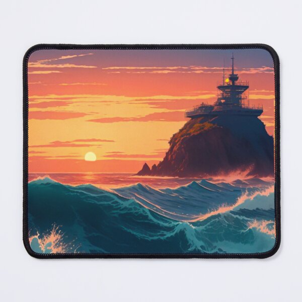 Item preview, Seafaring Serenity: Vintage Boat Amidst Ocean's Fantastic Sunset designed and sold by Patternomania.
