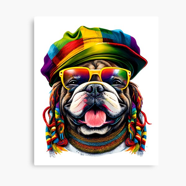 Artikel-Vorschau von English Bulldog Rasta , designt und verkauft von kudostees.
