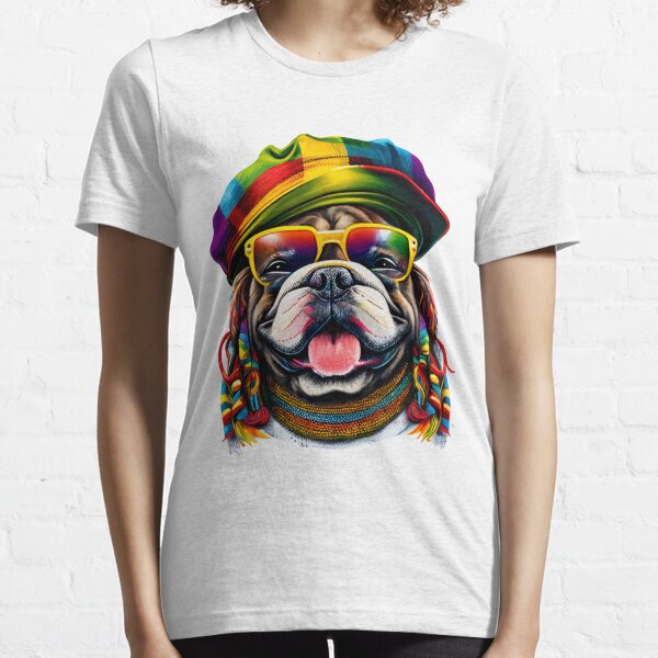 Artikel-Vorschau von English Bulldog Rasta , designt und verkauft von kudostees.