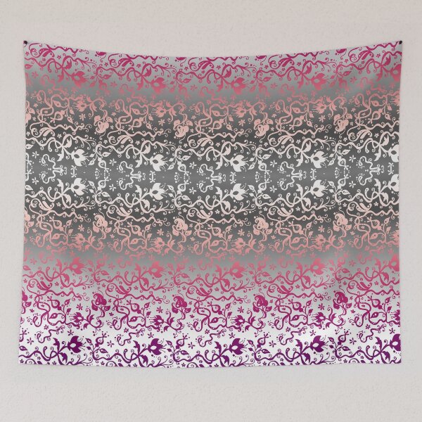 Item preview, Pink and Gray Floral Pattern designed and sold by SaradaBoru.