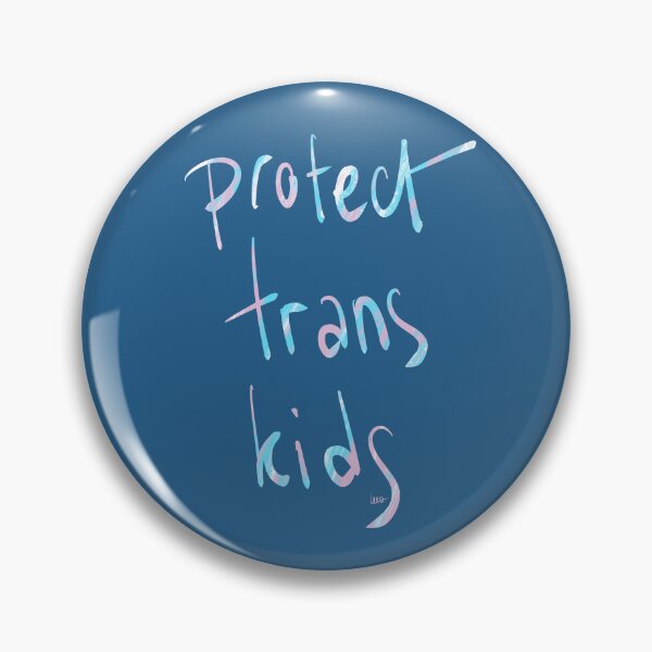 Item preview, Protect trans kids (blue background) designed and sold by MentaLee.