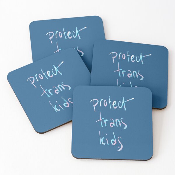 Item preview, Protect trans kids (blue background) designed and sold by MentaLee.