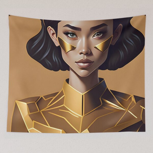 Aperçu de l'œuvre Femme conçue dans un style polygonal créée et vendue par niesporekstudio.