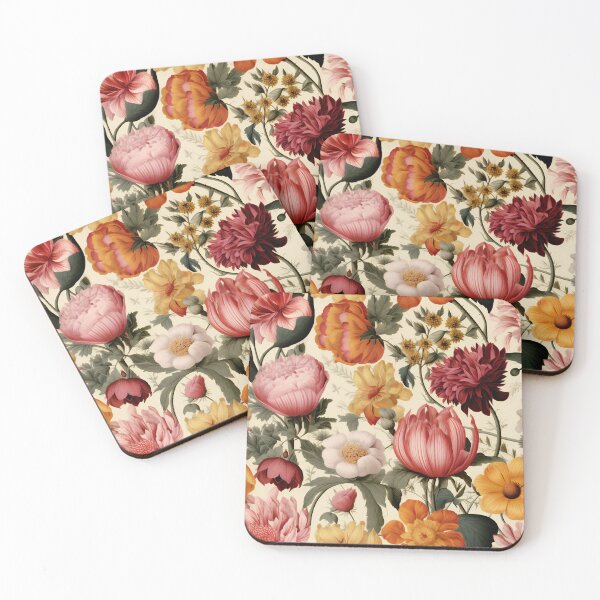 Item preview, Dutch Vintage Flower Pattern designed and sold by junkydotcom.