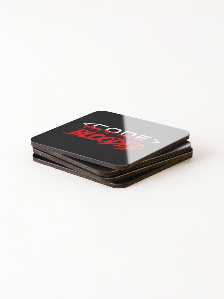 Thumbnail 4 of 5, Coasters (Set of 4), Code blooded bleeding code typhorapy designed and sold by WebBest.