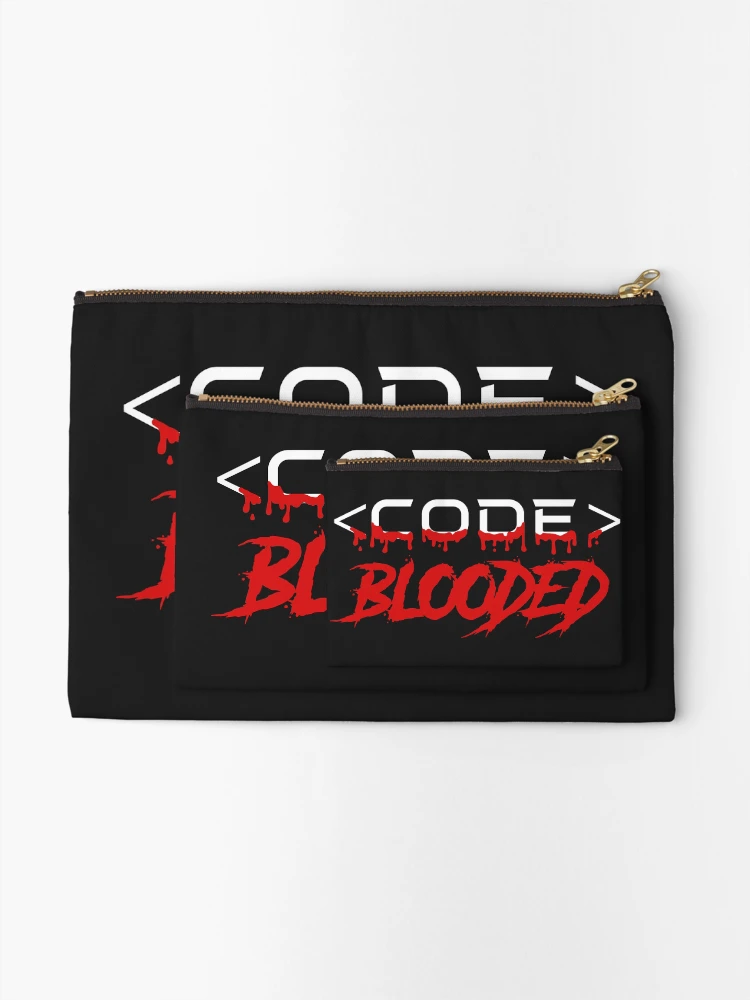 Thumbnail 2 of 4, Zipper Pouch, Code blooded bleeding code typhorapy  designed and sold by Code  Monkeys.