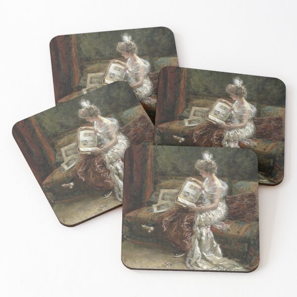 Item preview, Artist's Wife examines Album of Prints (1906) - Eduardo Leon Garrido designed and sold by SALON DES ARTS.