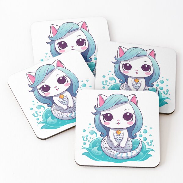 Item preview, Mermaid Cat Cute Digital Art designed and sold by ShepherdsPieMan.