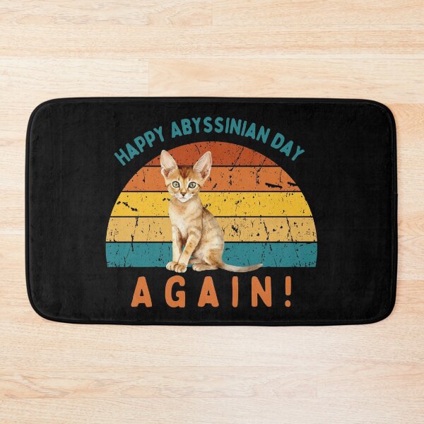 Item preview, Happy Abyssinian day again designed and sold by CuteCatsCoffee.