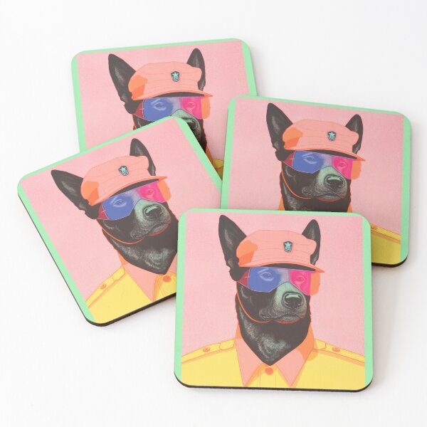 Item preview, Retro Vintage Bark Beats Joyful Dog Rave Art Print - Unique Gift for Pet and Music Lovers designed and sold by PinkNomad.