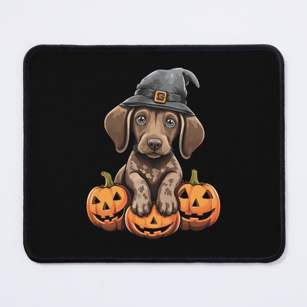 Item preview, German Shorthaired Pointer Halloween Autumn Puppy Pumpkins designed and sold by VermintStudio.