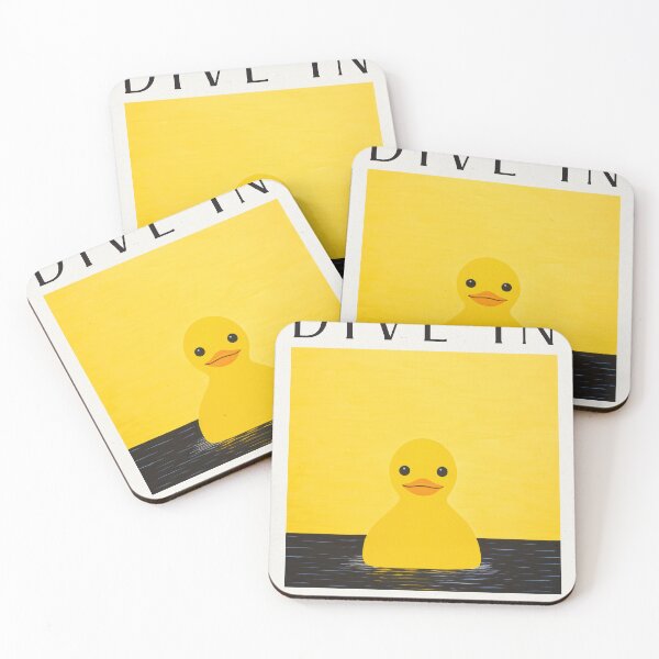 Item preview, Retro Vintage Bath Time - Comical Nautical Yellow Rubber Duck Art Print designed and sold by PinkNomad.