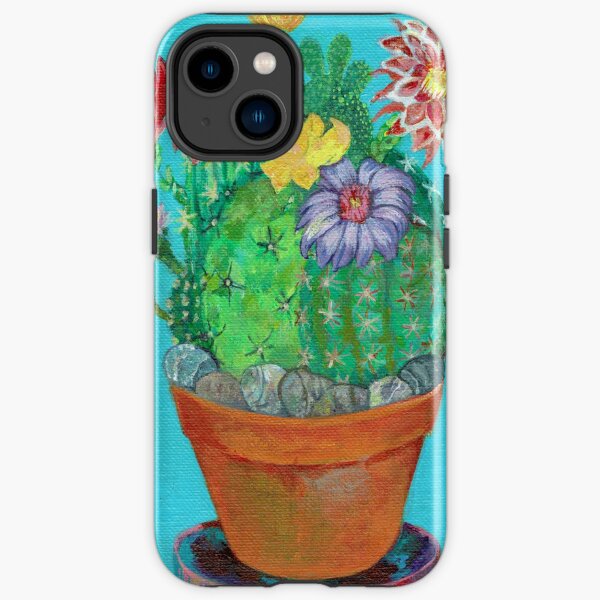 Flowers in a Vase, flowering Cactus iPhone Tough Case