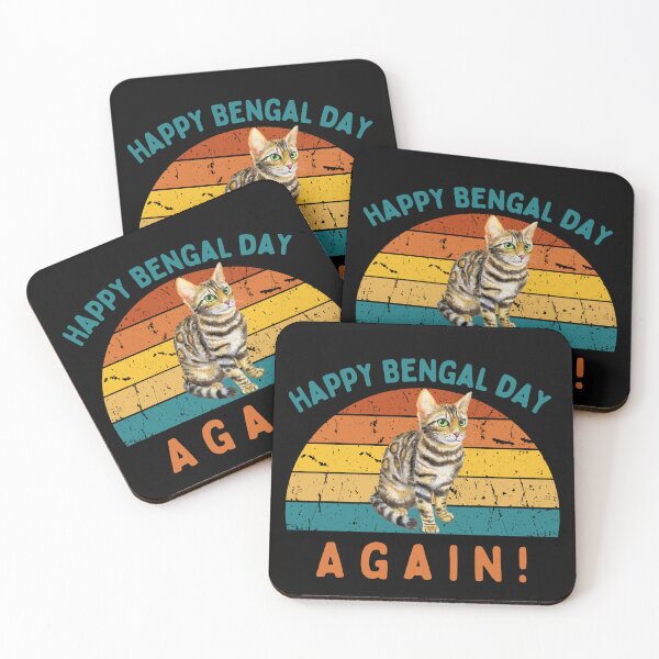 Item preview, Happy Bengal day again designed and sold by CuteCatsCoffee.