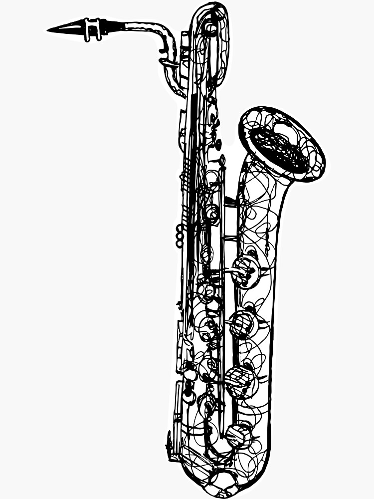 "Baritone Saxophone" Sticker by KSkov Redbubble