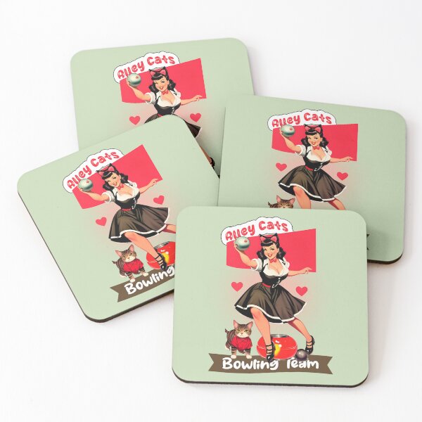 Artikelvorschau, Alley Cats Bowling Team – Lustiges Pinup-Girl von CallisC Arts entworfen und verkauft von CallisC-Arts.