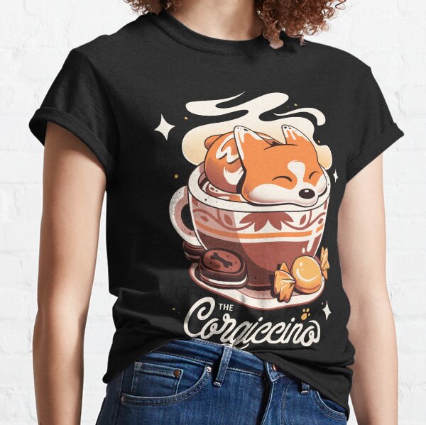 Vista previa del artículo con la obra «Corgi Coffee Break - Perro lindo», diseñado y vendido por Snouleaf.