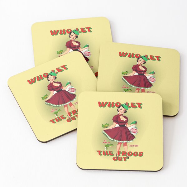 Item preview, Who let the frogs out? - Funny Pinup Girl by CallisC Arts designed and sold by CallisC-Arts.