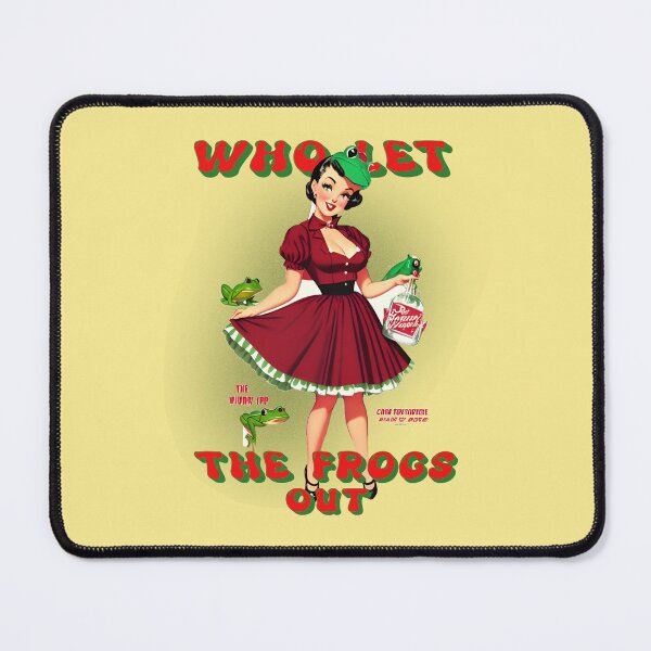 Item preview, Who let the frogs out? - Funny Pinup Girl by CallisC Arts designed and sold by CallisC-Arts.