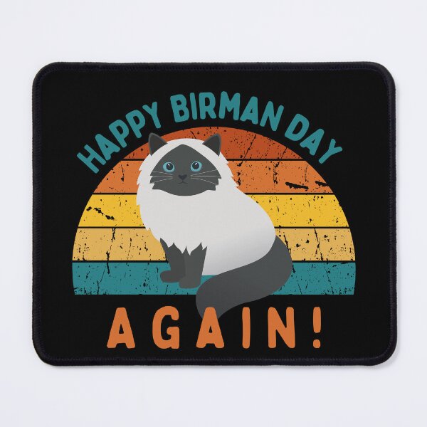Item preview, Happy Birman day again! designed and sold by CuteCatsCoffee.