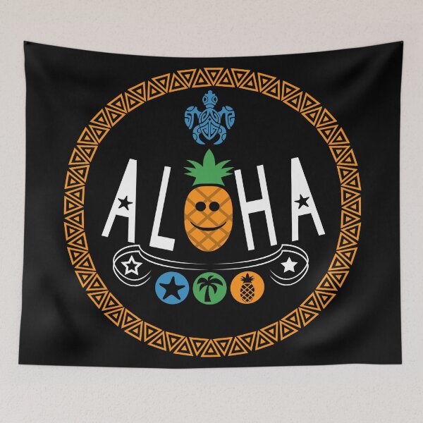 Item preview, Aloha Pineapple Design (Version 2), with White Lettering designed and sold by VelvetRoom.
