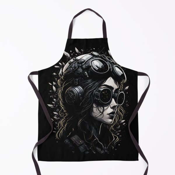 Item preview, Steampunk Style Female Pilot Vintage Portrait designed and sold by SoccaTamam.