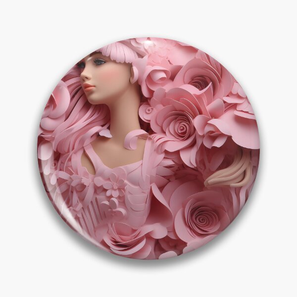 Item preview, The Persistence of Pink Hair: it is hair versus flowers, and flowers are winning. They are all pink. designed and sold by ignasirus.
