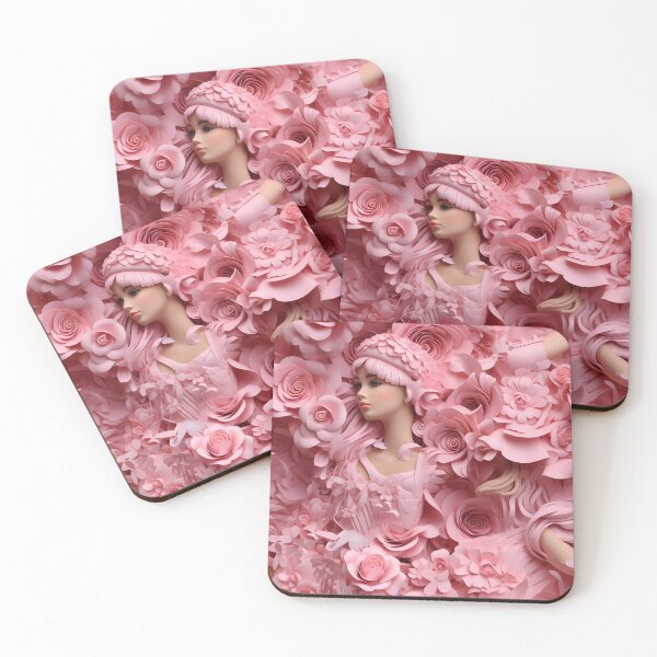 Item preview, The Persistence of Pink Hair: it is hair versus flowers, and flowers are winning. They are all pink. designed and sold by ignasirus.
