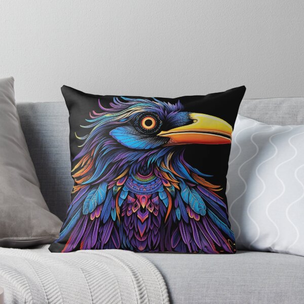 Item preview, Psychedelic Crazy Crow: Chaotic Cawing designed and sold by PsyCloth.