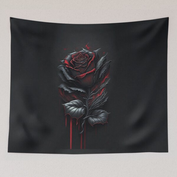 Item preview, Bleeding black roses digital fine oil painting for home decoration. designed and sold by paulo silveira.