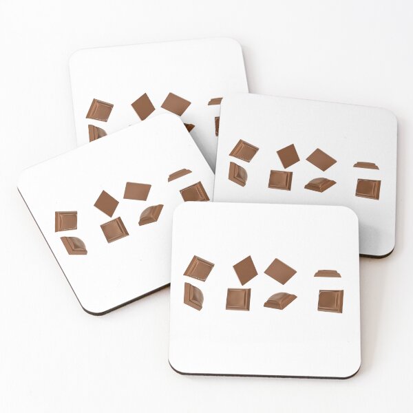 Item preview, Closeup Chocolate cubes falling  designed and sold by Hammadalikhn.