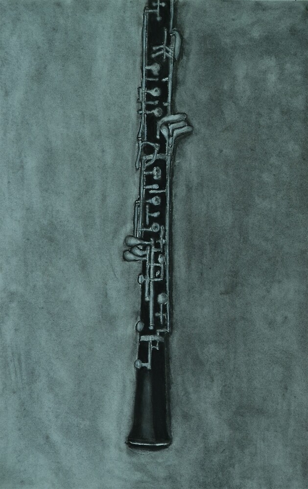 "Oboe Charcoal Drawing" by Itchytoenail Redbubble