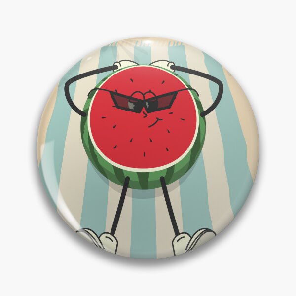 Item preview, a cute groovy style half of a watermelon character  designed and sold by WonderworkLI.