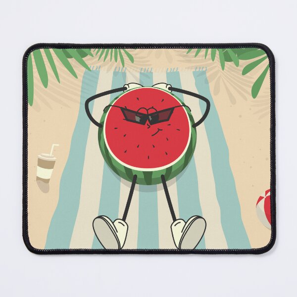 Item preview, a cute groovy style half of a watermelon character designed and sold by WonderworkLI.