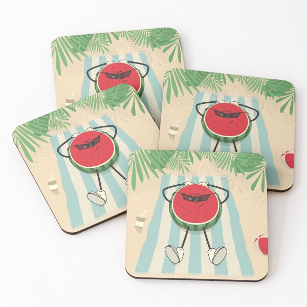 Item preview, a cute groovy style half of a watermelon character  designed and sold by WonderworkLI.