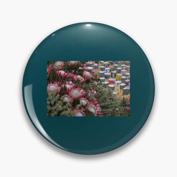 Item preview, Cape Town, South Africa - protea flowers and Cape houses Long  designed and sold by Malfoxvikna.
