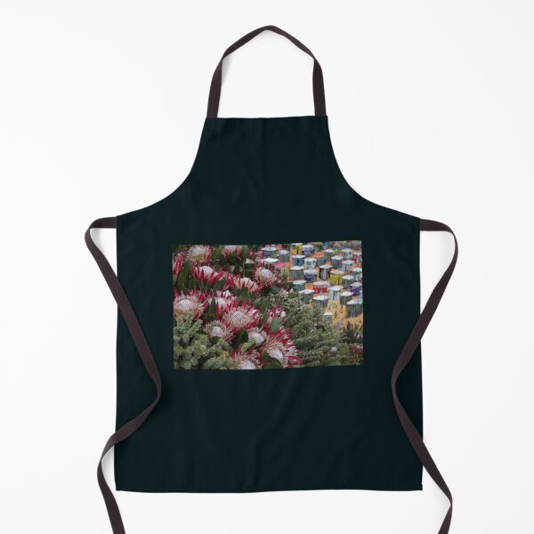 Item preview, Cape Town, South Africa - protea flowers and Cape houses Long designed and sold by Malfoxvikna.
