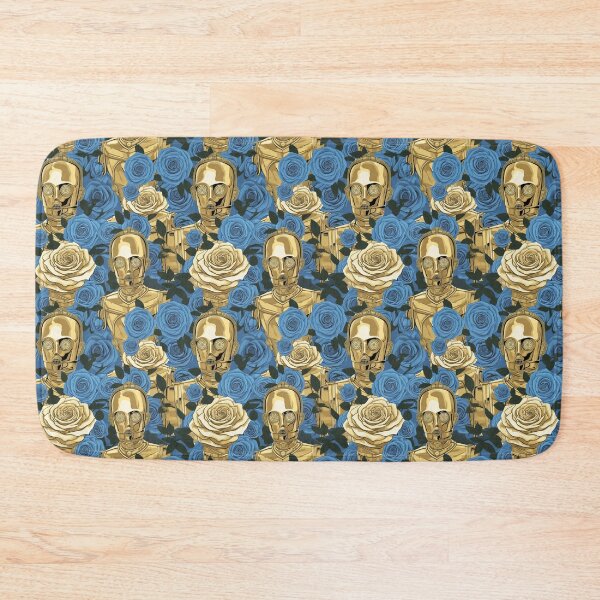 Item preview, Retro Floral Golden Droid designed and sold by Rainbows Galore.
