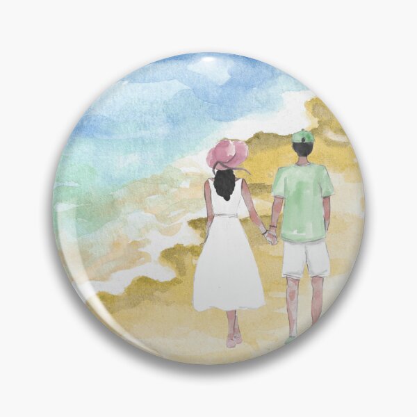 Item preview, Couple Walking on The Beach designed and sold by catiebird95.