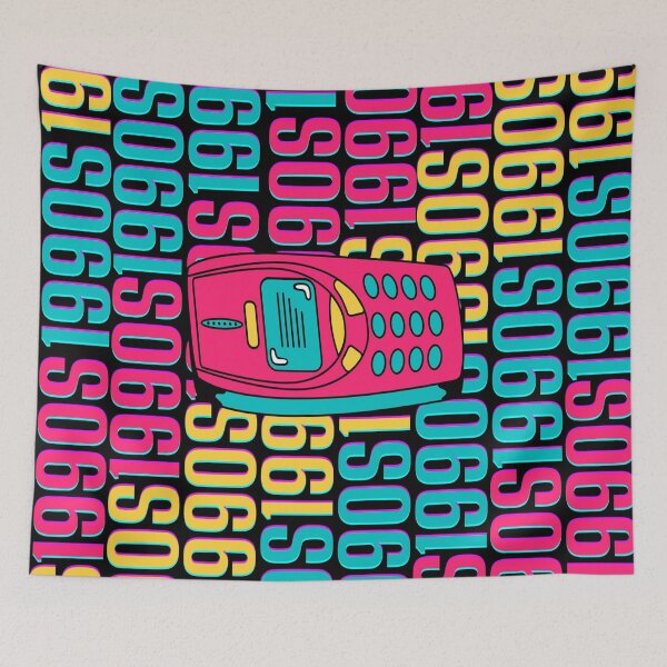 Item preview, 1990s retro design 4 - Black Background designed and sold by PunjabanJatti.