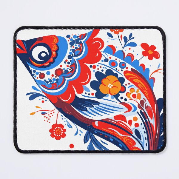 Item preview, folklore fish - inspired by Hungarian folklore motifs designed and sold by EmeraldeaArt.