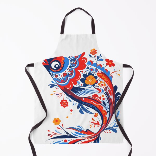 Item preview, folklore fish - inspired by Hungarian folklore motifs designed and sold by EmeraldeaArt.