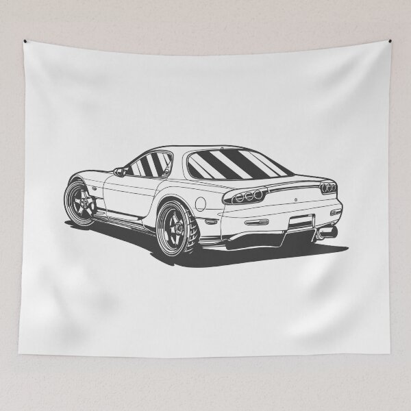 Item preview, MONOCHROME MAZDA RX-7 FD designed and sold by TrilogyMerch.